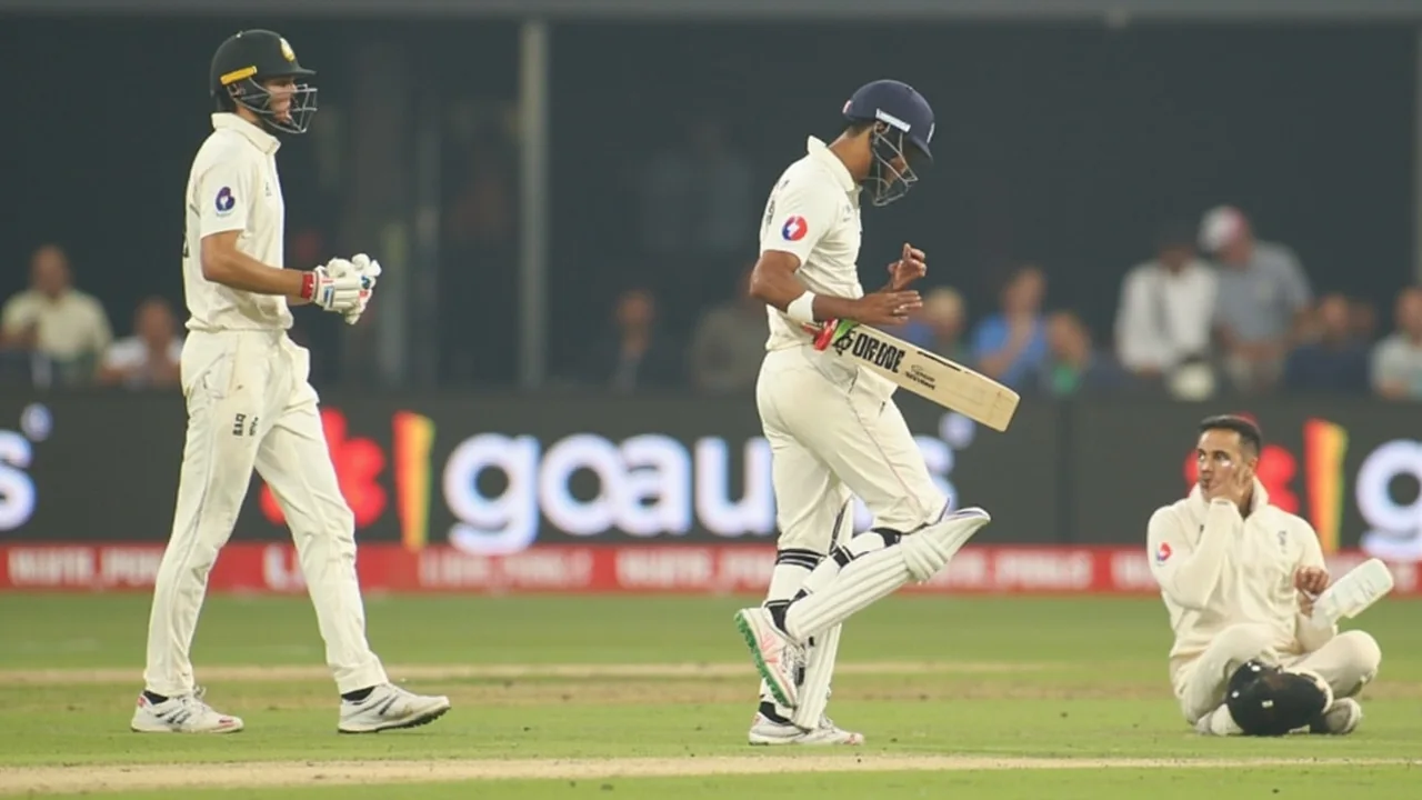 India coaching staff in a stadium dugout pointing at a tactics board while a player in blue India kit studies the field placement